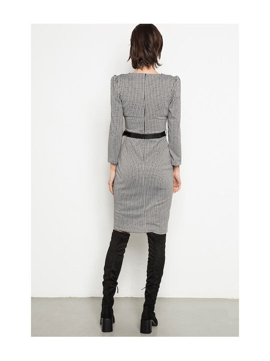 Matis Fashion Mini Dress 3/4 Sleeve Gray