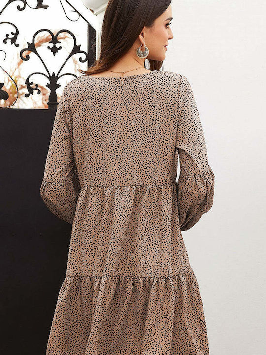 Amely Mini Dress Brown