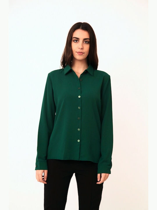 Kalliope Women's Monochrome Long Sleeve Shirt Green