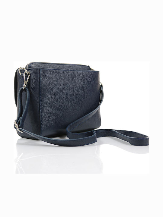 Passaggio Leather Women's Leather Shoulder Bag Navy Blue