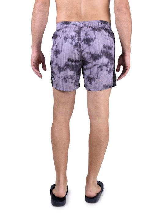 Costume De Baie Bărbați Pantaloni Scurți Violet Cu Model
