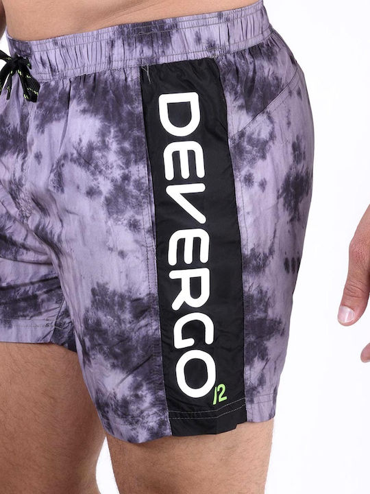Costume De Baie Bărbați Pantaloni Scurți Violet Cu Model