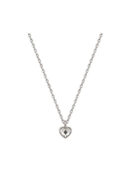 Necklace with design Heart from Silver