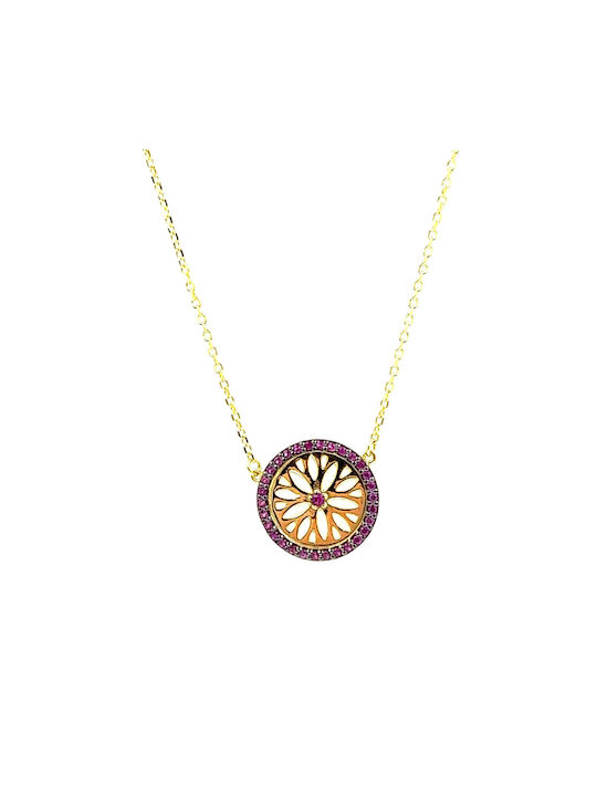 CHrysolithos Necklace from Gold Plated Silver with Zircon