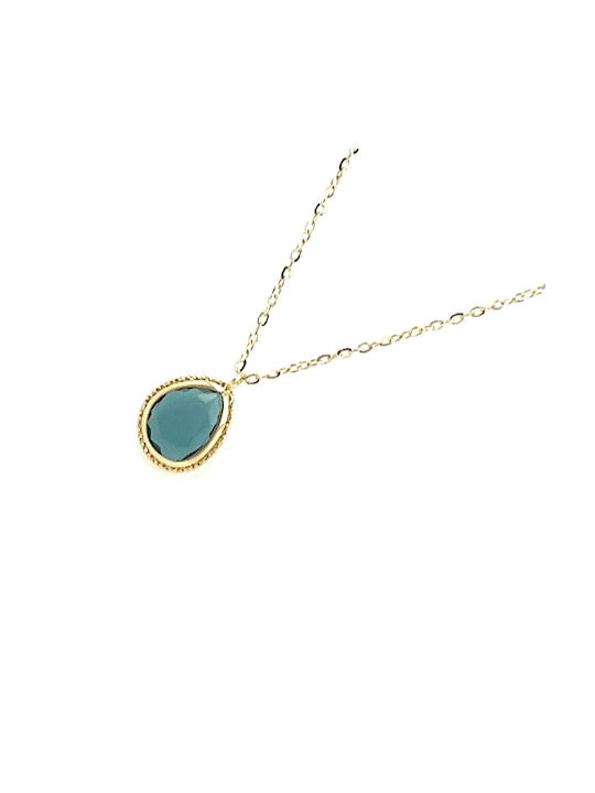 CHrysolithos Necklace from Gold 14K