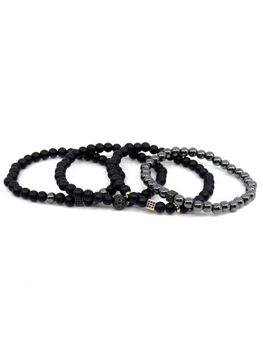 Legend Accessories Ανδρικό Σετ Βραχιόλια από Ανοξείδωτο Ατσάλι 18cm