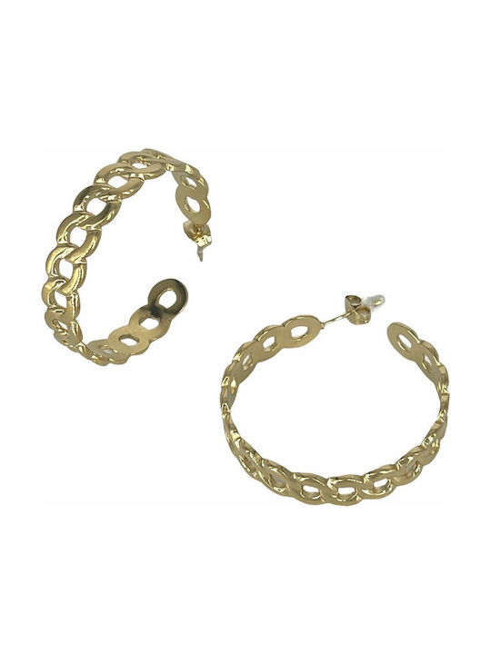 Earrings Hoops Gold Plated