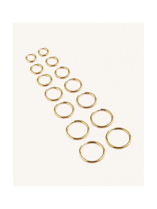 Earrings Hoops made of Steel Gold Plated