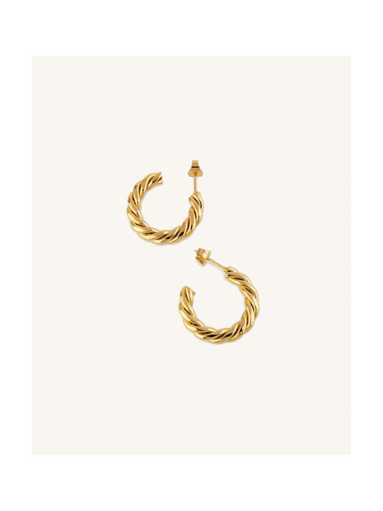 Earrings Hoops made of Steel Gold Plated