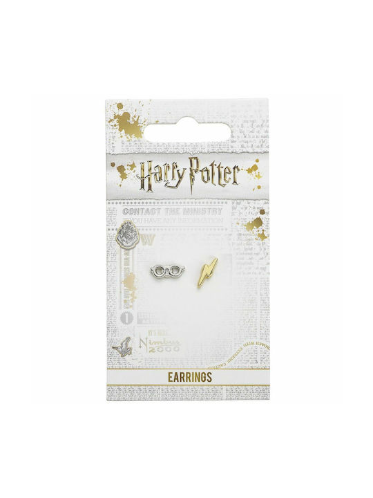 The Carat Shop Harry Potter-lightning Bolt + Glasses Stud Earrings made of Silver Gold Plated