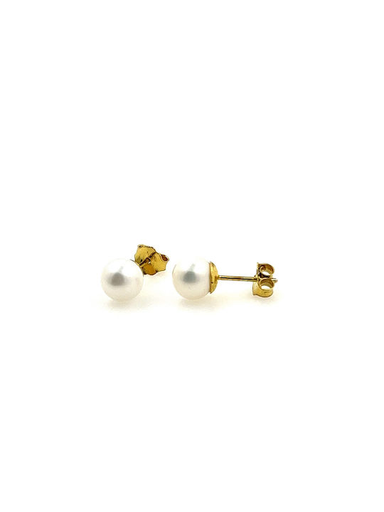 CHrysolithos Earrings made of Gold 14K with Pearls