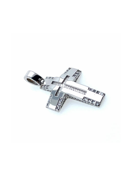 White Gold Cross 14K