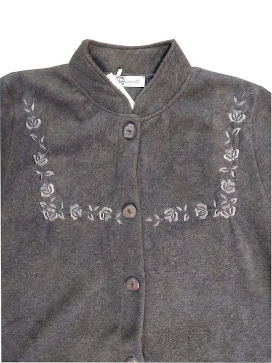 Jeannette Lingerie Winter Women's Fleece Robe Gray