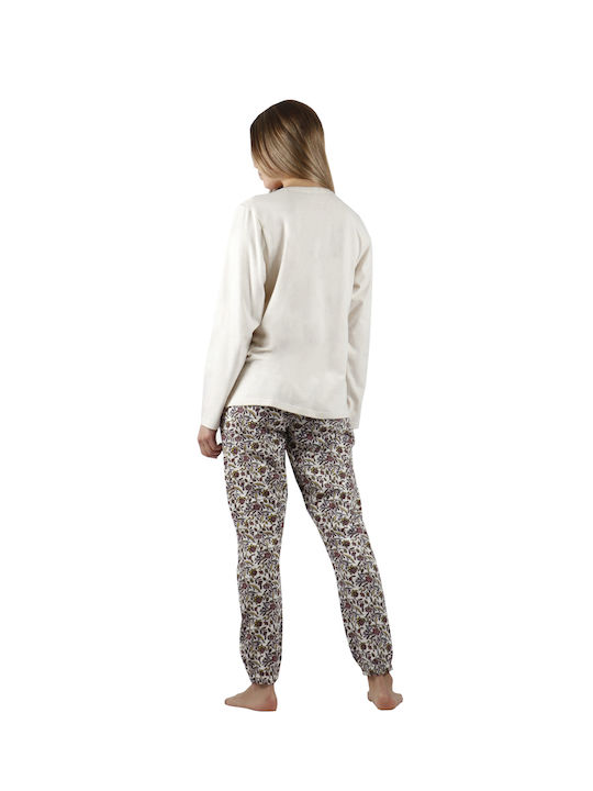 Admas Winter Women's Pyjama Set Beige