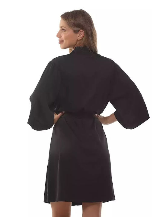 Bonatti Winter Women's Satin Robe Black Maida