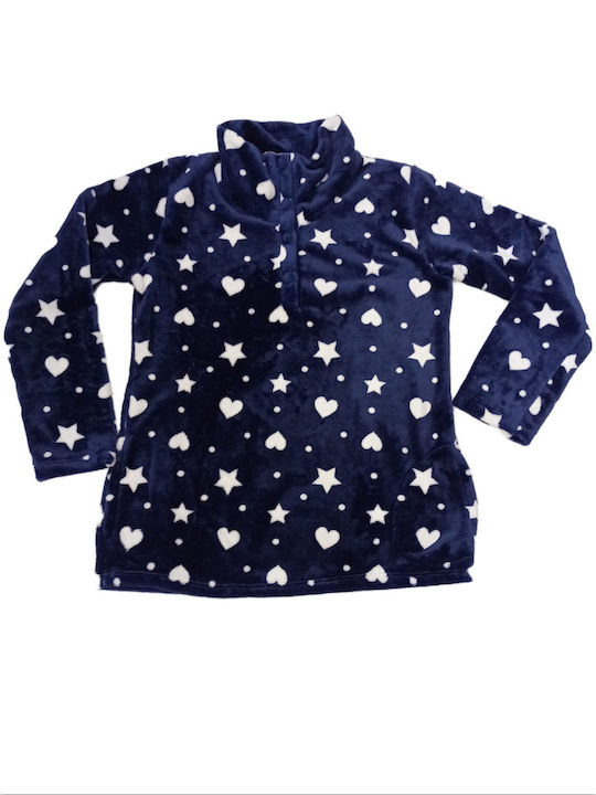 Koyote Winter Women's Pyjama Set Fleece Navy Blue