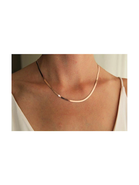 Silver Chain Neck Snake Gold-plated