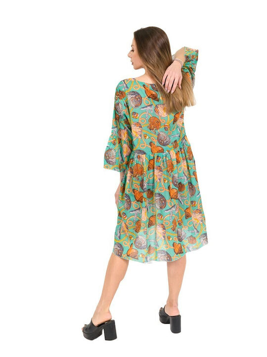 Aquablue Women's Maxi Caftan Beachwear Green