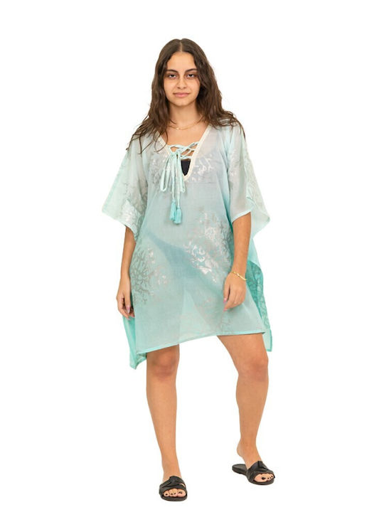 Aquablue Damen Kaftan Strand Türkis