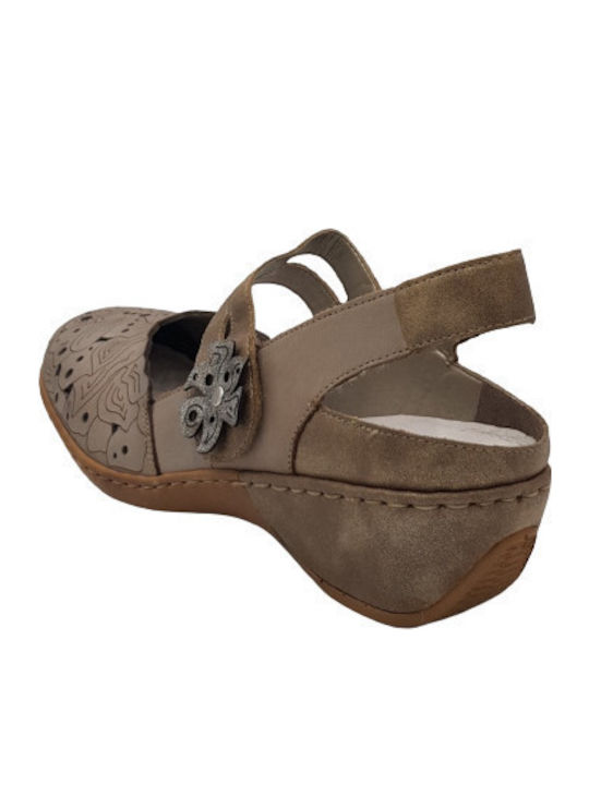 Anatomic Leather Ballerinas Beige