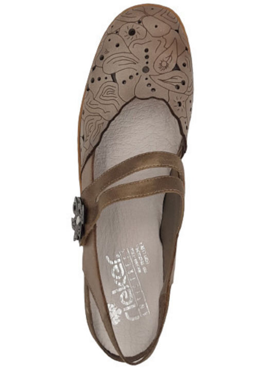 Anatomic Leather Ballerinas Beige
