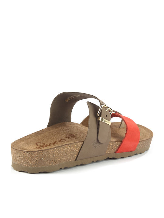 Din piele Sandale casual damă în Culoare Aur