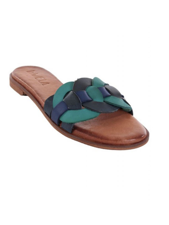 Favela Women's Flat Sandals Flatforms in Blue Color