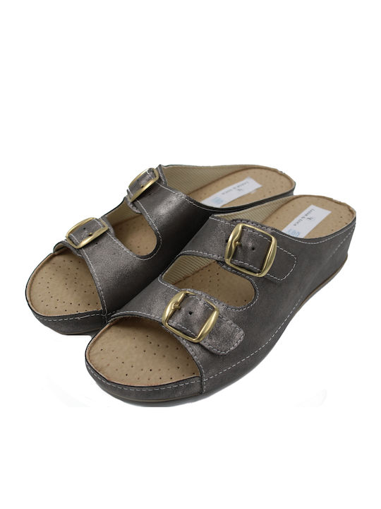 Women's Flat Sandals Anatomic in Gray Color