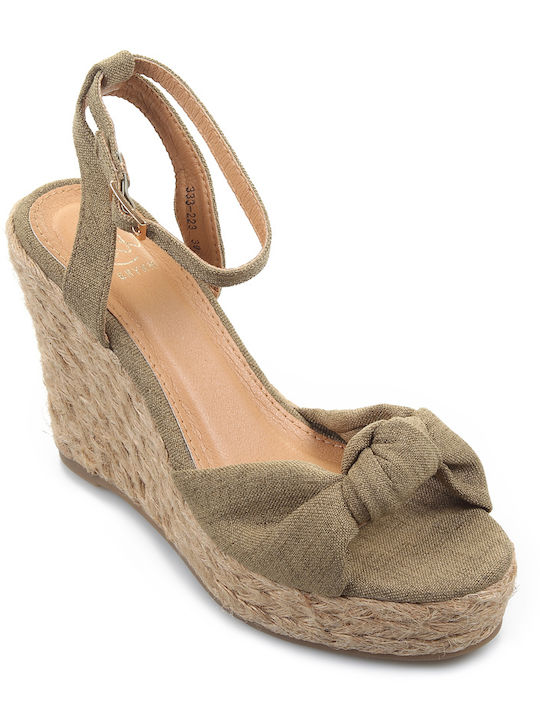 Fshoes Fshoes Women's Fabric Platform Shoes Khaki