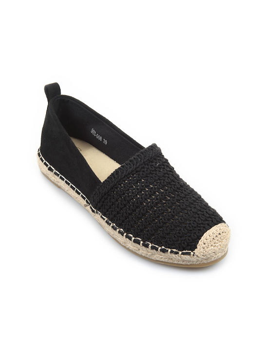 Fshoes Women's Suede Espadrilles Black