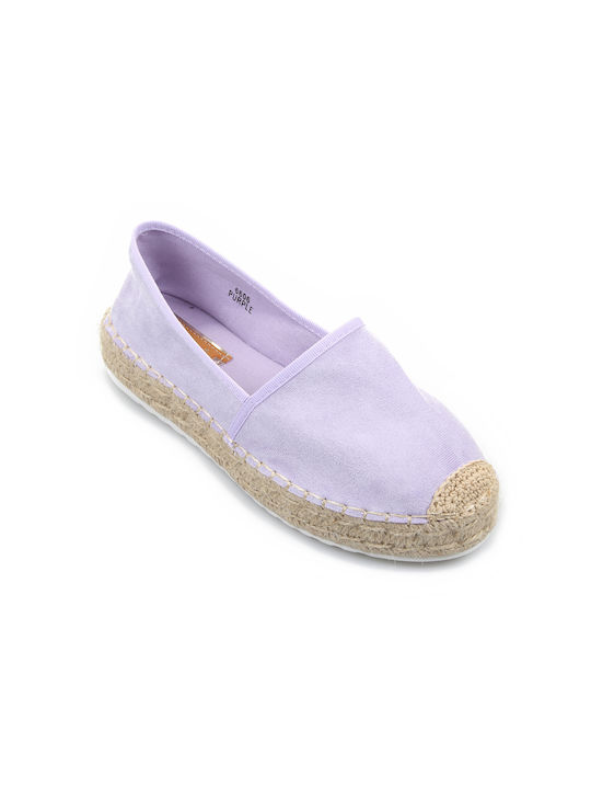 Fshoes Fshoes Wildleder Damen Espadrilles in Lila Farbe