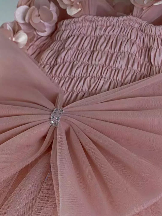 Online Pink Baptism Dress made of Tulle