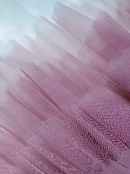 Online Puse Baptism Clothing Set with Hair Accessories & Dress made of Tulle 2pcs