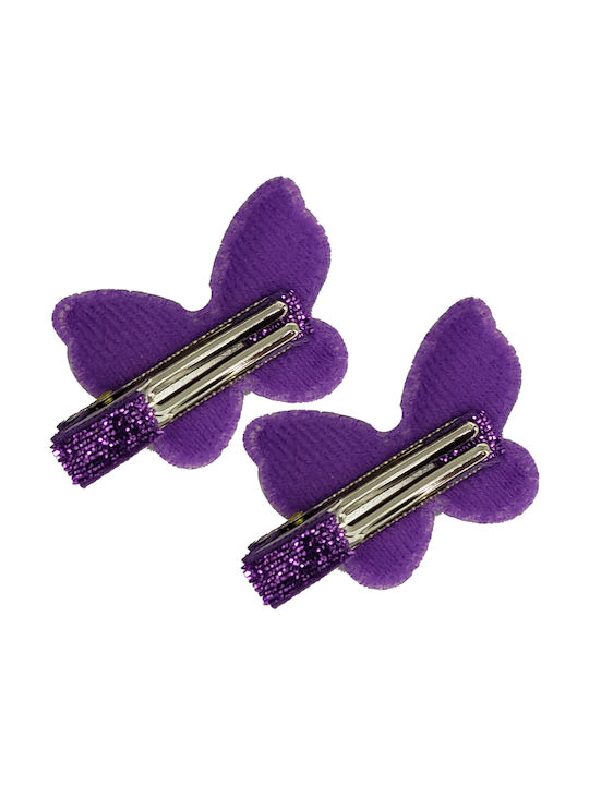 Gift-Me Set Kinderhaarklammern mit Haarspange Tier in Lila Farbe