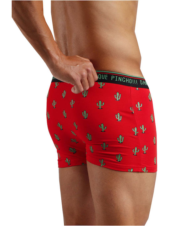 Admas Men's Boxer Red with Patterns