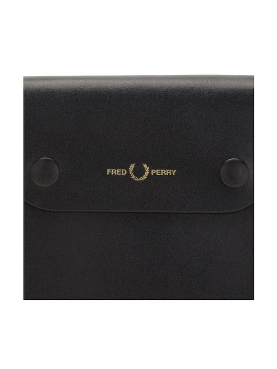 Fred Perry Leather Men's Bag Messenger Black