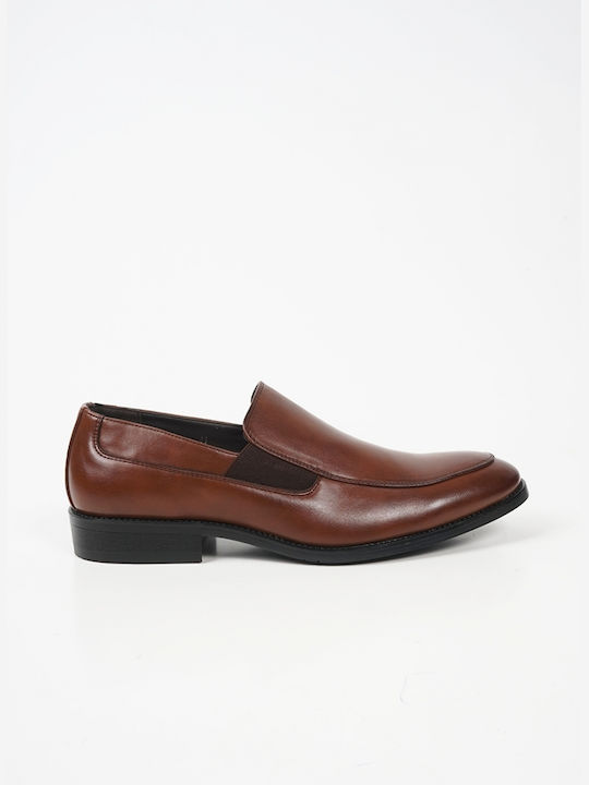 Piazza Shoes Δερμάτινα Ανδρικά Loafers σε Καφέ Χρώμα