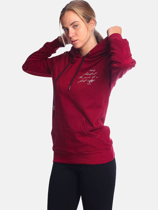 Damen Sweatshirt Kapuzen Rot