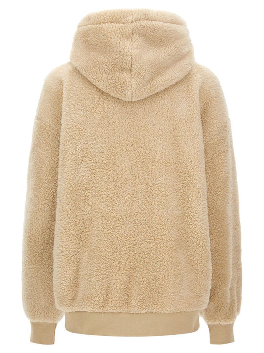 Freddy Winterlich Damen Vlies Bluse Langärmelig Beige