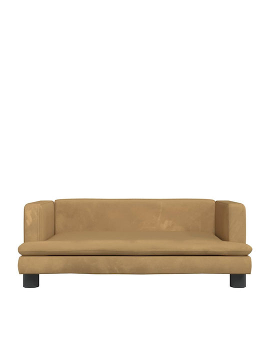 vidaXL Sofa Hundebett Braun 80x45cm.