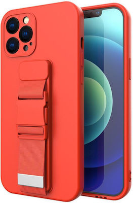 Rope Back Cover Silicone 1mm with Strap Durable Red (Redmi 9)