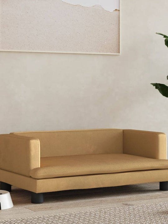 vidaXL Sofa Hundebett Braun 80x45cm.