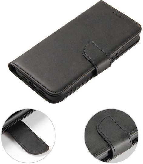 Magnet Back Cover Σιλικόνης / Δερμάτινο Μαύρο (Oppo Find X5 Pro)