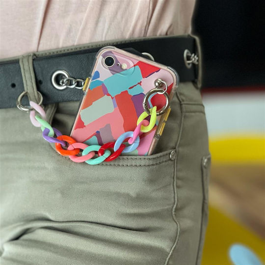 Color Chain Back Cover Plastic Multicolour (Galaxy A12)