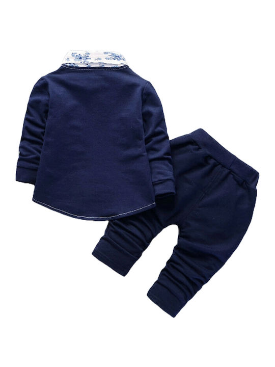 TakTakBaby Set pentru copii cu Pantaloni & Jachetă Magazin online de iarnă 2buc Albastru marin