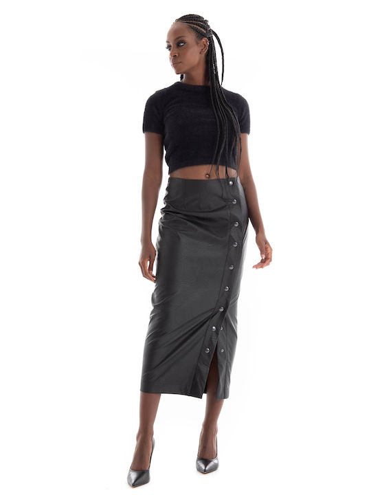 Glamorous Women's Crop Top Short Sleeve Black