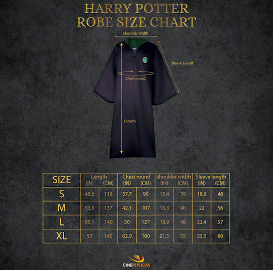 Harry Potter Wizard Robe: Slytherin Carnival Cape 1pcs