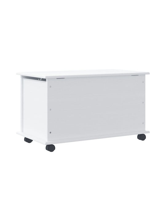 vidaXL Wooden Decorative Trunk White 73x39.5x44cm