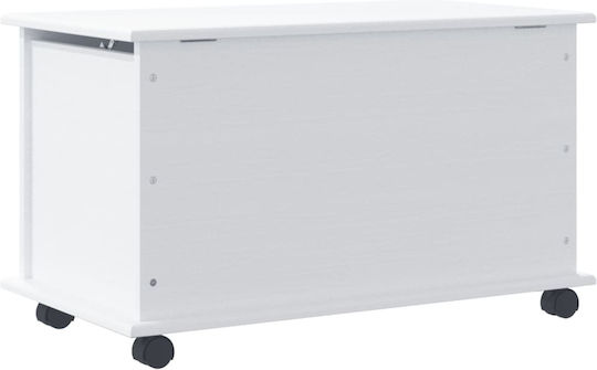 vidaXL Διακοσμητικό Μπαούλο Ξύλινο Λευκό 73x39.5x44εκ.