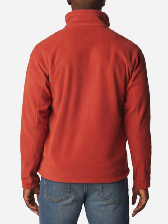 Men's Cardigan with Zipper Orange